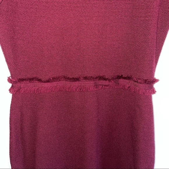 MICHAEL KORS Fringed Textured Merino Wool Blend Dress - Picture 4 of 6